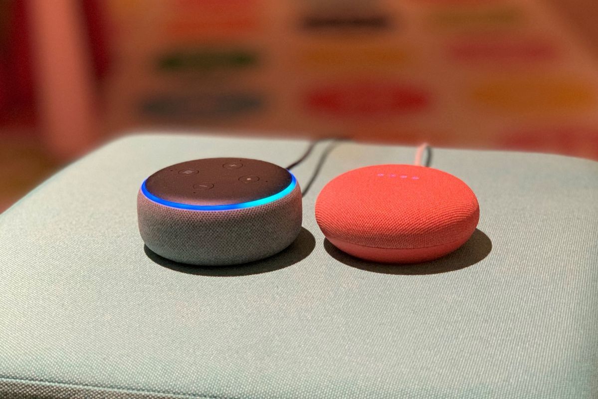 amazon echo dot and google nest mini