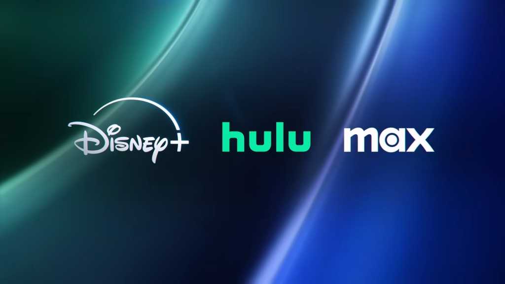 Disney+, Hulu, and Max logos together