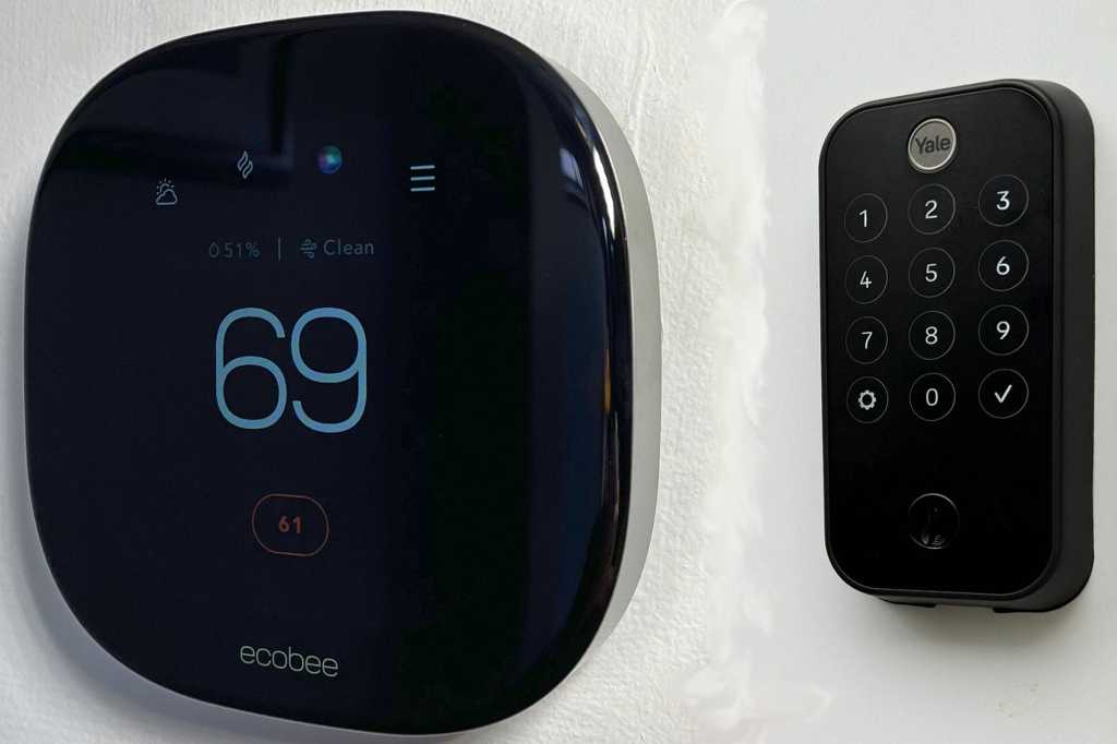 Ecobee smart thermostat and Yale smart lock