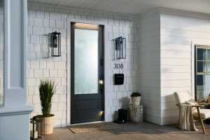 Masonite’s M-Pwr smart door features both a Ring doorbell and a Yale smart deadbolt built right in