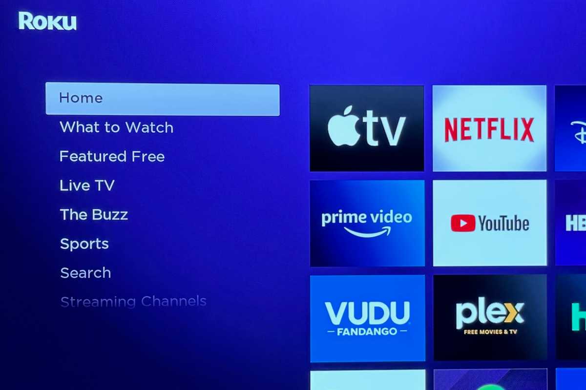 Roku home screen